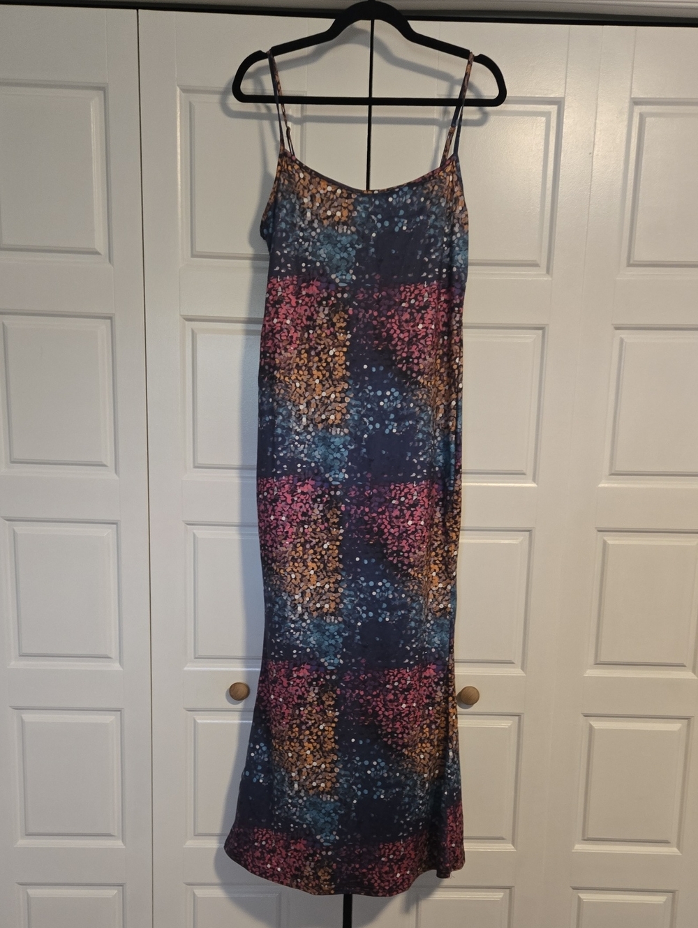 Multi print Spaghetti Strap Midi Dress